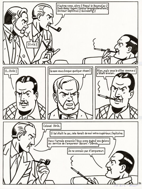 Blake et Mortimer par Floc'h, Jean-Luc Fromental, José-Louis Bocquet - Planche originale