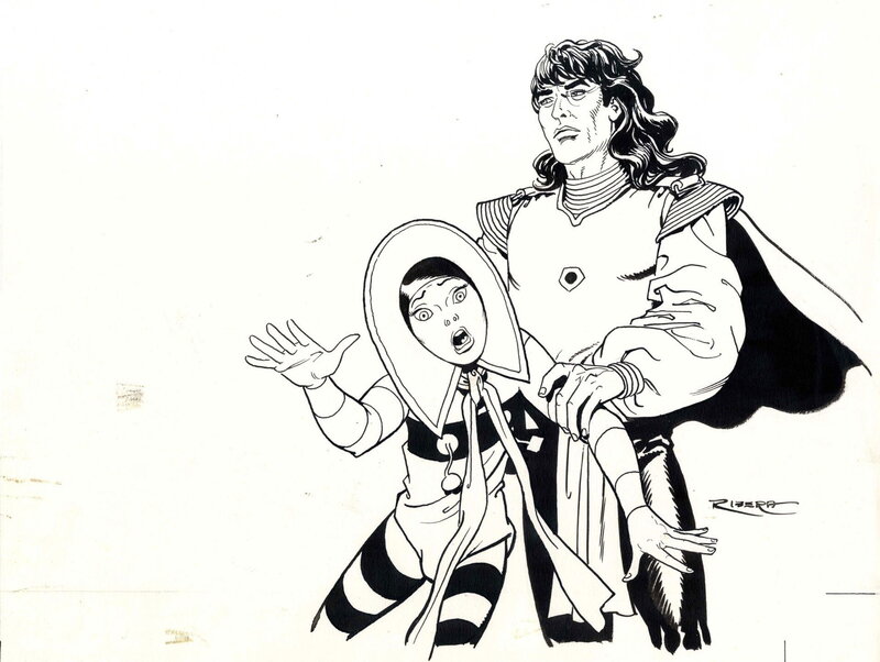 En vente - Julio Ribera, Original Cover. Le vagabond des Limbes 18. Les contrebandiers du futur - Couverture originale