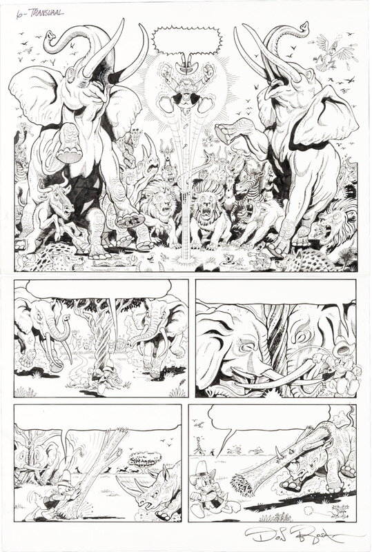 Don Rosa - Scrooge McDuck - 1993 - Terror of Transvaal - Page 6 Splash - Planche originale