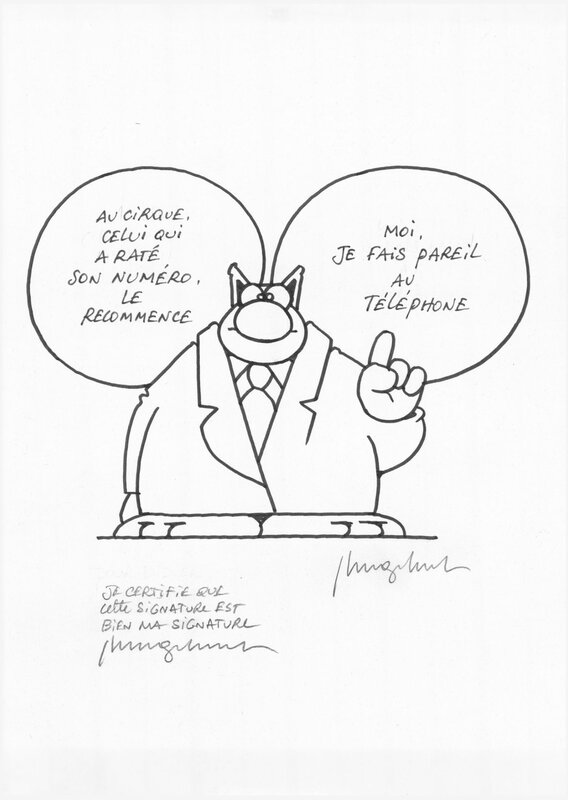 Le Chat par Philippe Geluck - Planche originale
