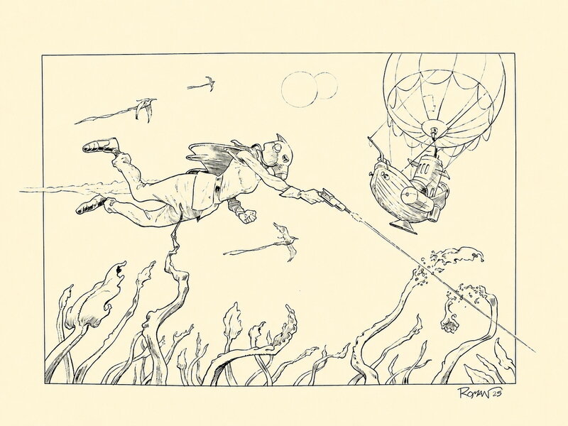 Attaque végétale by Olivier Roman - Original Illustration