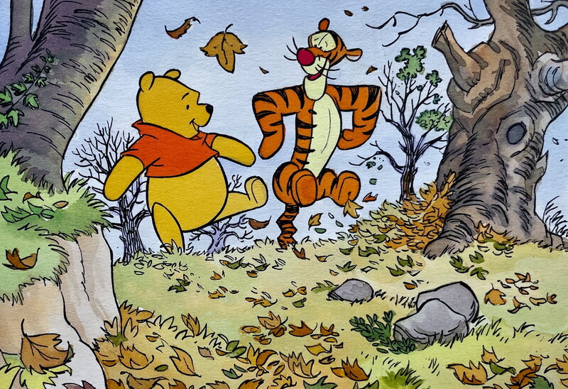 For sale - Studios Disney, 1980'S : Winnie l'Ourson - Original Illustration