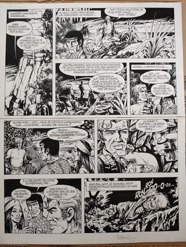 En vente - Bob Morane, Panne sèche à Serado par Vance - Planche originale