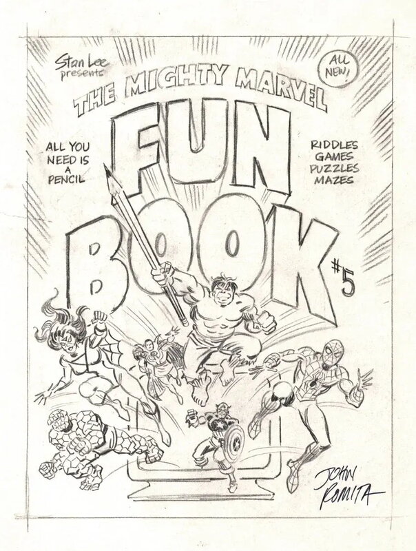 John Romita Sr. - MIGHTY MARVEL FUN BOOK 5 - Couverture originale