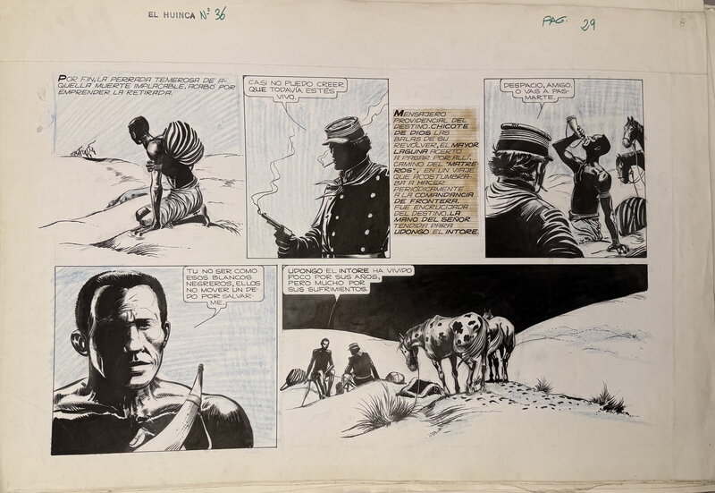 El Huinca N 36 par César Spadari, Enrique Rapela - Planche originale