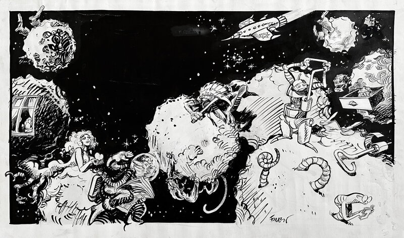 Sans titre by Jean-Claude Forest - Original Illustration