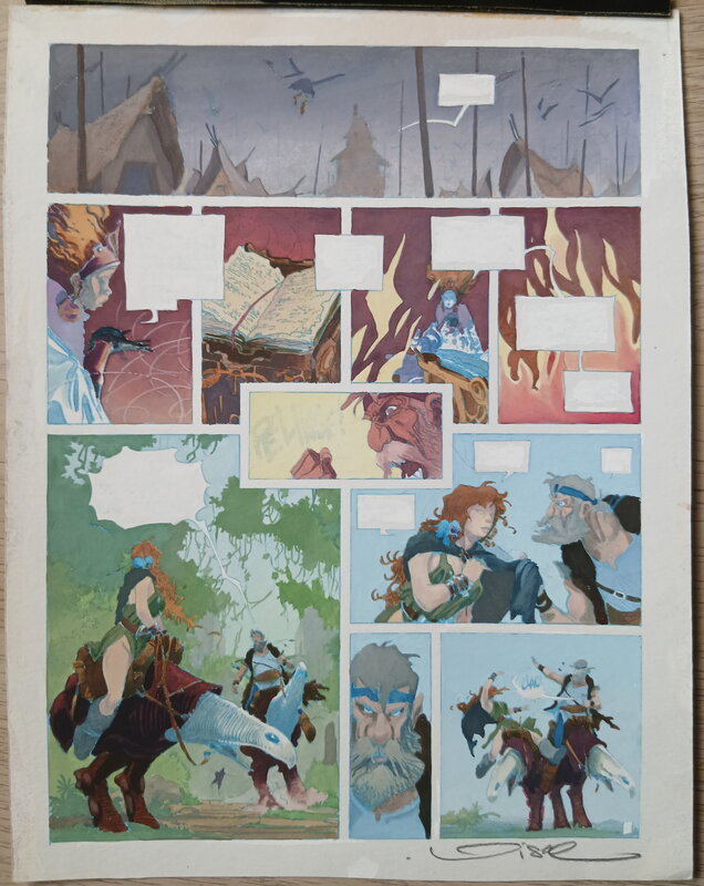 Régis Loisel, Bleu de planche la quête de l’oiseau du temps - Mise en couleur