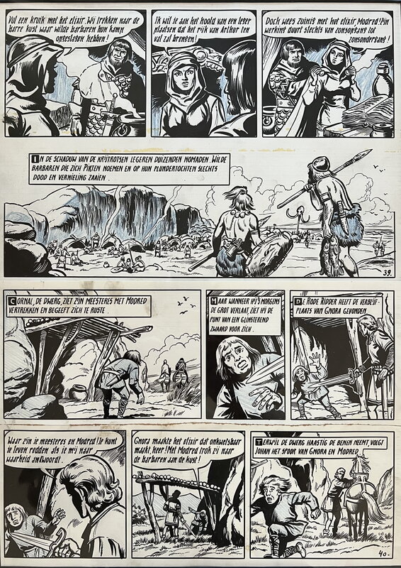 De Wilde Horde par Willy Vandersteen - Planche originale