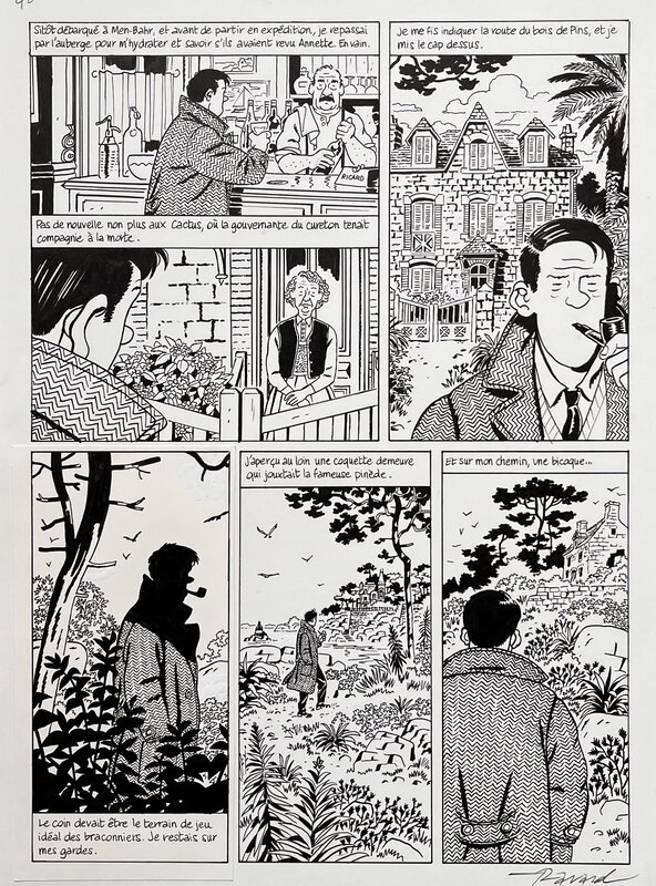 For sale - François Ravard, Planche originale Nestor Burma - Comic Strip