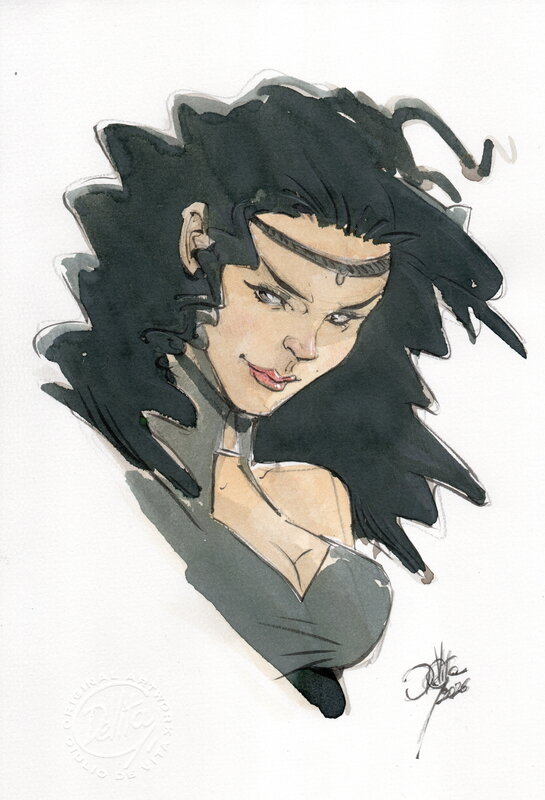 En vente - Giulio De Vita, Kriss de Valnor portrait - Illustration originale