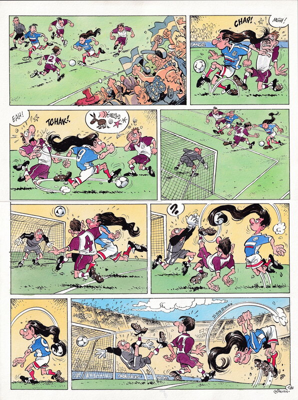 Gürçan Gürsel, Les Foot Furieux / The Champions - Planche originale