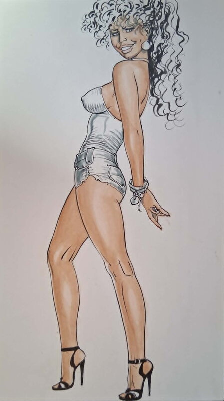 Malik, Sexy personage Archie Cash - Illustration originale