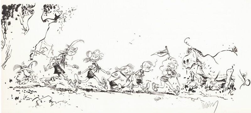 Marc Hardy, Yann, 1984 - La Patrouille des Libellules - Illustration originale
