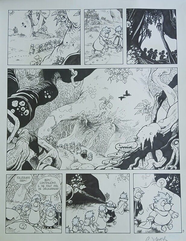 Les Bogros - Tome 3 : Touchez pas au champignon ! - Page 9 - Pierre Makyo - Planche originale