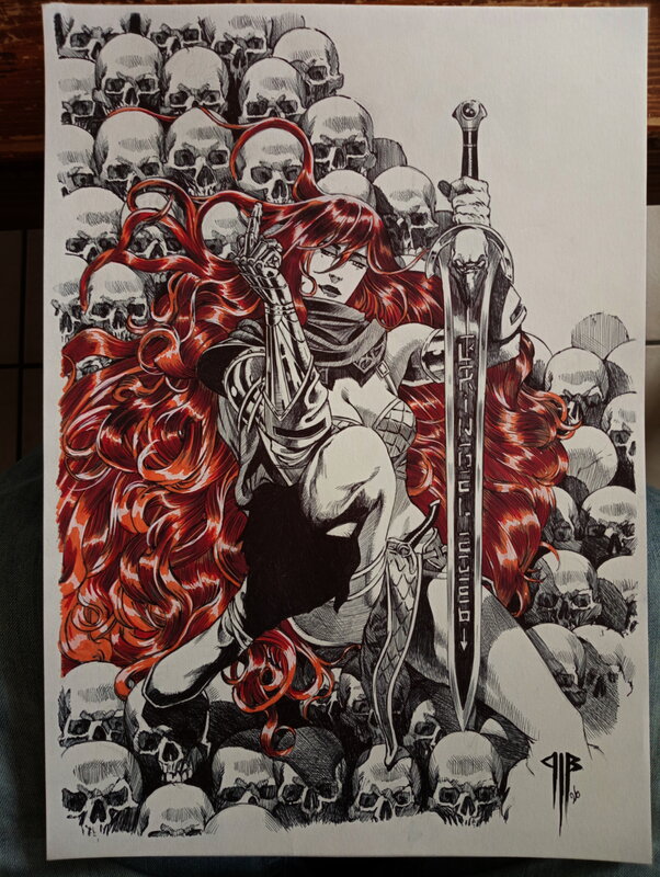 En vente - Red Sonja par Philippe Bringel - Illustration originale