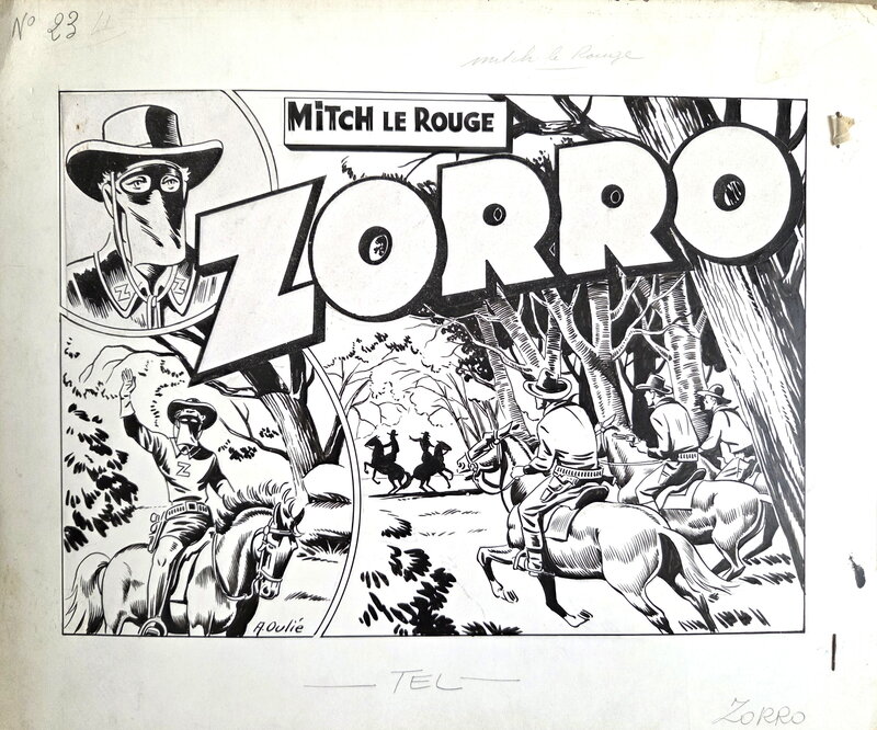 André Oulié, Supplément de Zorro (Collection) n° 23- Mitch le Rouge - Couverture originale