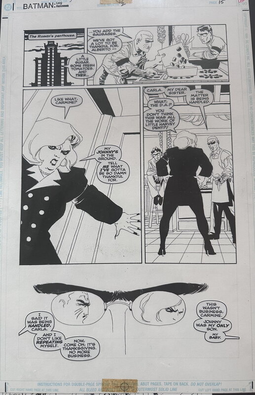 Tim Sale, Batman: long halloween - Planche originale