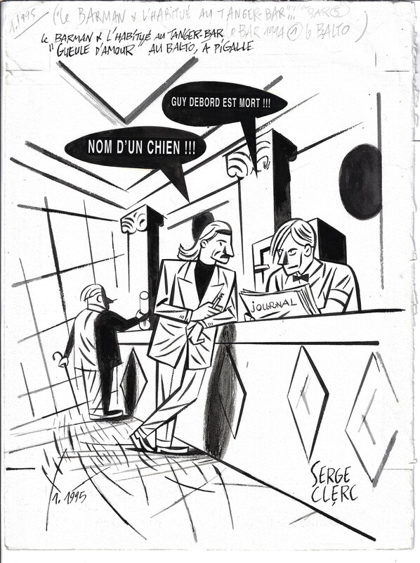 Serge Clerc, Vu DE L’ATLANTIQUE   -  GUEULE D AMOUR AU BALTO à PIGALLE  - P 15 - Planche originale