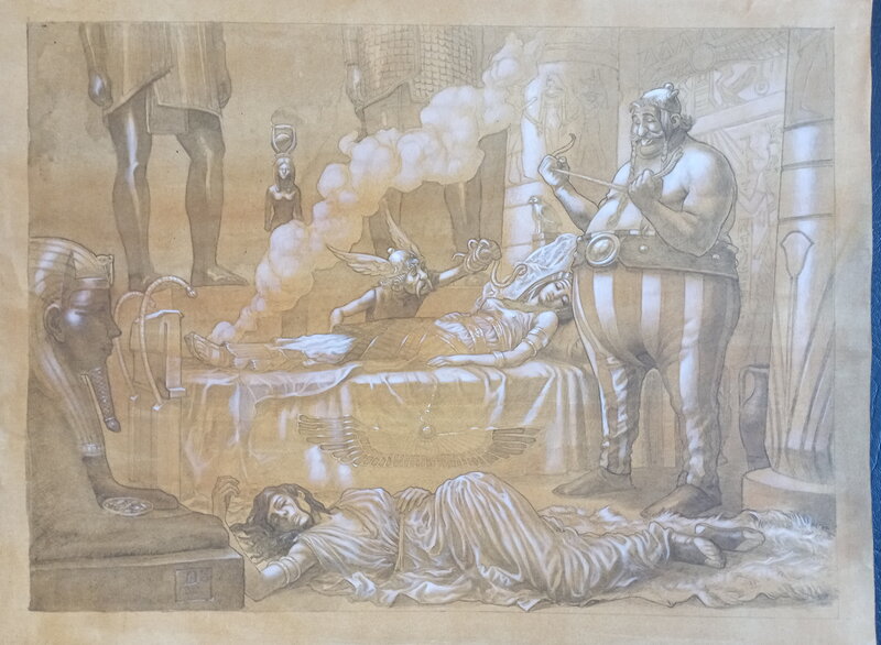 Dan Ianos -  La mort de Cleopatre - Illustration originale