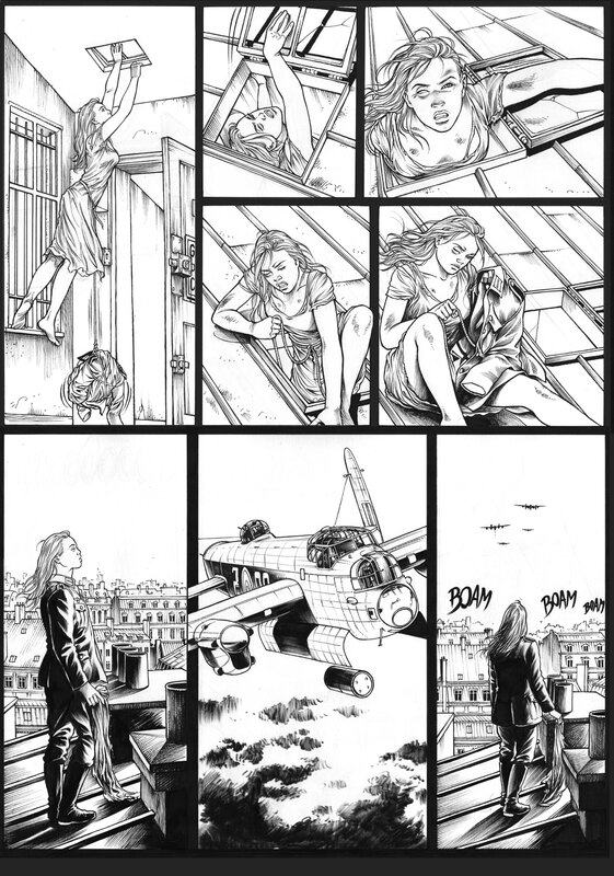 En vente - Saboteuses t5 pl 41 par Thomas Du Caju - Planche originale