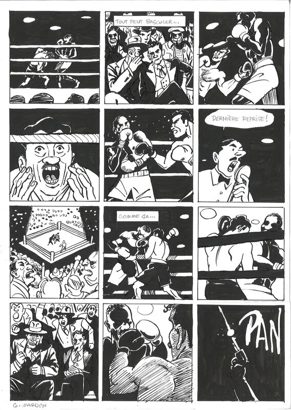 En vente - Grégory Mardon - Kid Francis p. 09 - Planche originale