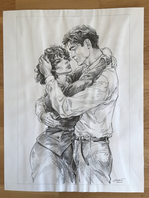 En vente - Kas, Halloween BLUES: Julia & Forester - Illustration originale