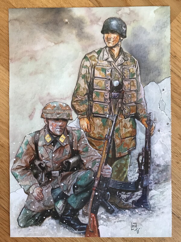 Fallschirmjäger par Fabrice Le Hénanff - Illustration originale