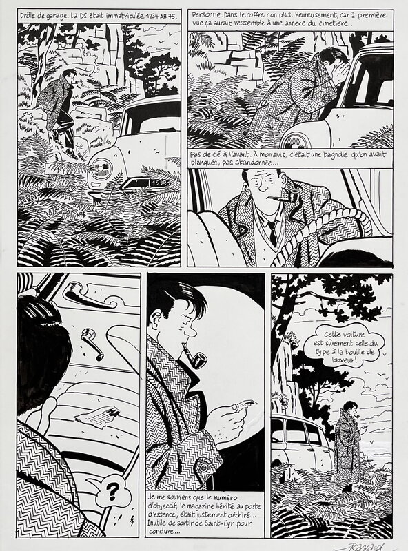 For sale - François Ravard, Jacques Tardi, Léo Malet, Planche originale Nestor Burma - Comic Strip
