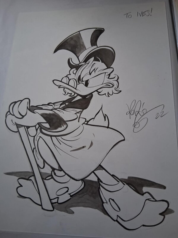 Dagobert Duck par Fabio Celoni - Dédicace