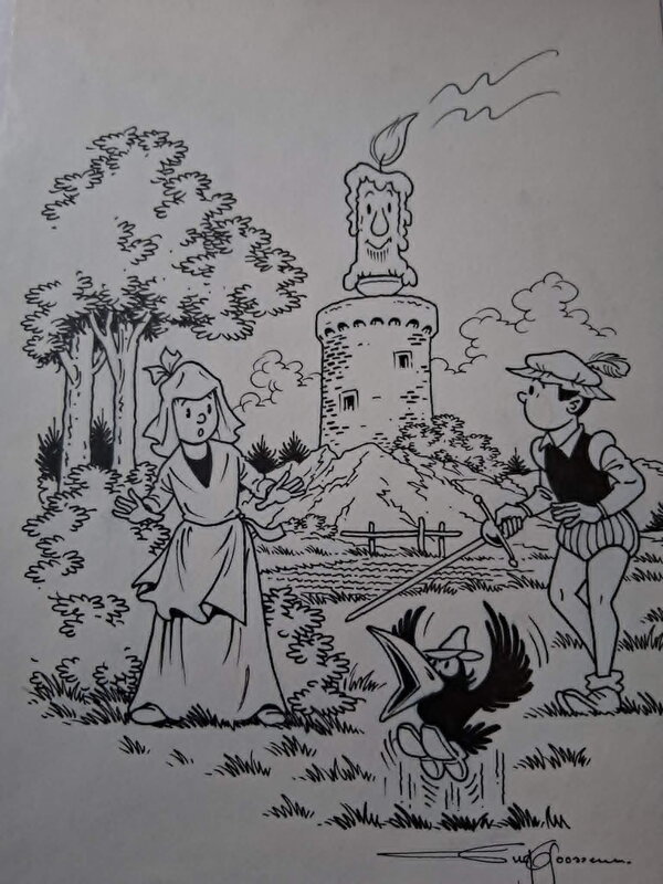 Eugeen Goossens, Variant cover Suske & Wiske - Original Illustration