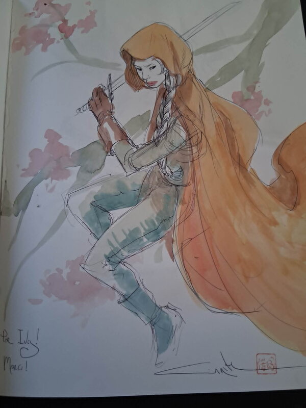 Dedicace par Carita Lupattelli - Illustration originale