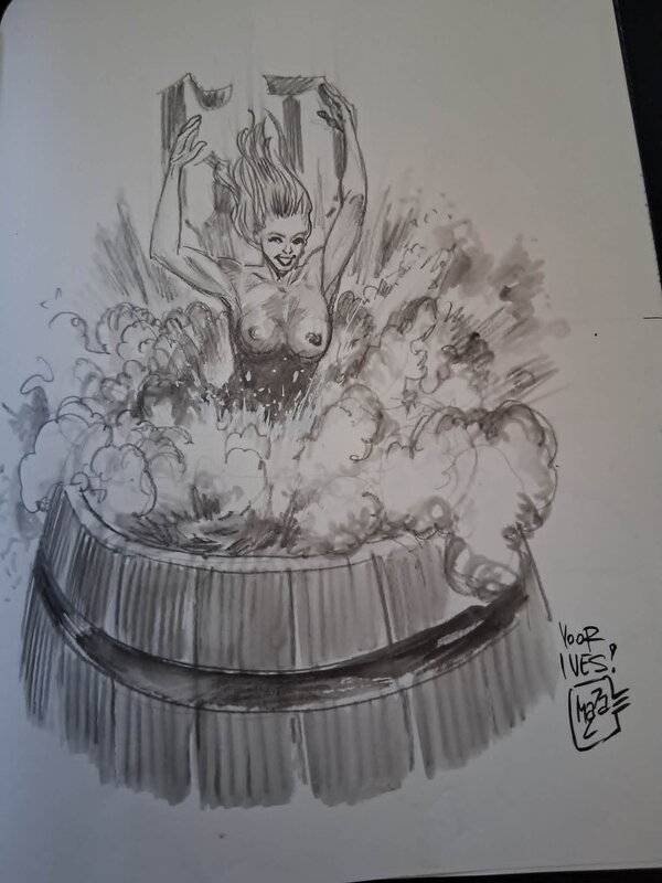 Beer girl par Maza - Illustration originale