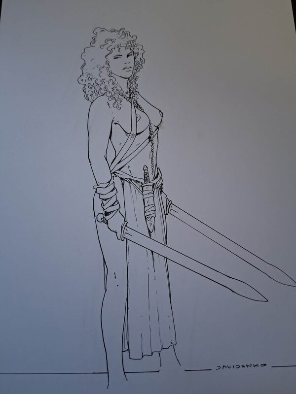 Sexy warrior by Vladimir Davidenko - Original Illustration