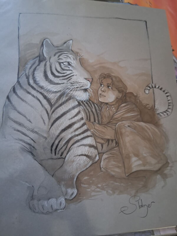 Animal & girl by Éric Stalner - Original Illustration