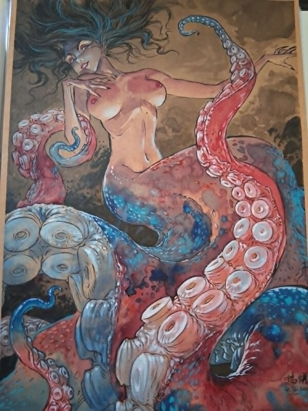 Erotic fantasy par Ma Yi - Illustration originale