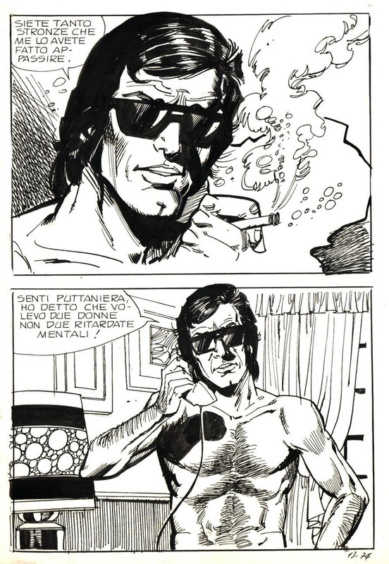 Alessandro Chiarolla - Sciacallo 13/74 - Planche originale