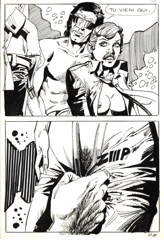 Alessandro Chiarolla - Sciacallo 13/80 - Planche originale