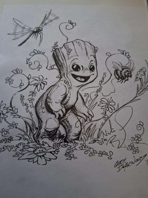 Baby Groot par Geof Isherwood - Illustration originale