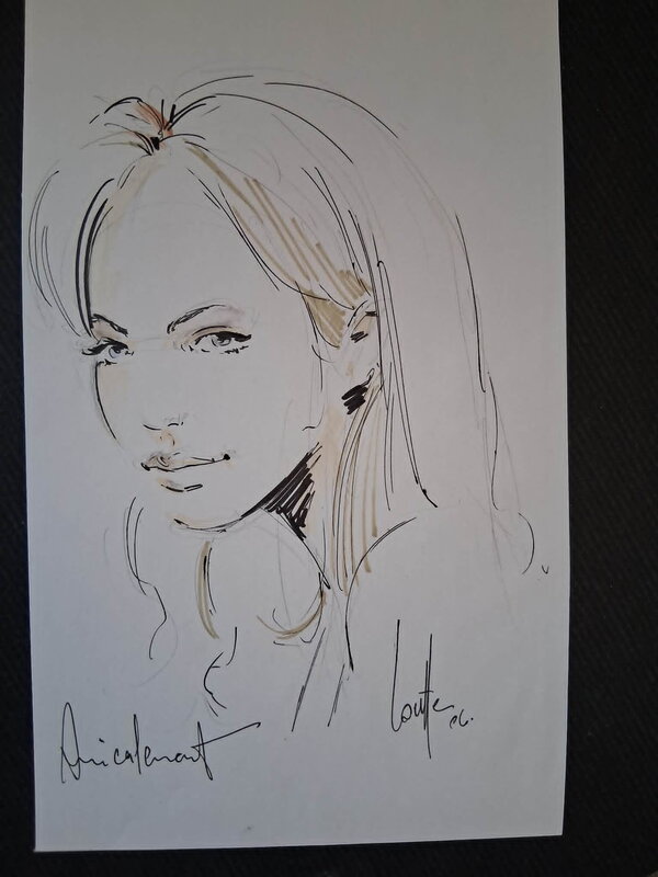 Eric Loutte, Biggles female character - Illustration originale