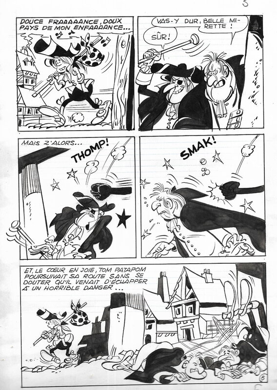 Leone Cimpellin, Tom Patapom - Ils sont bizarres ces Australiens, planche 5 - Parution dans Brik n°159 (Aventures et Voyages) - Planche originale