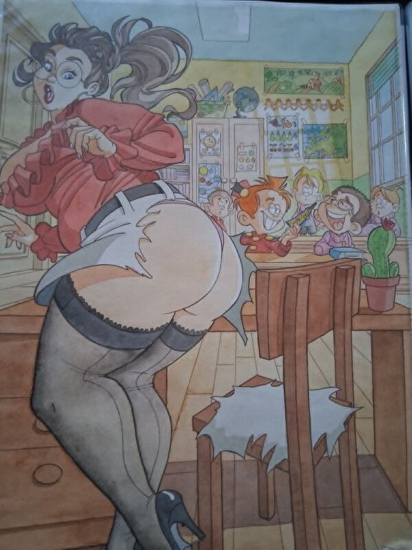 Petit Spirou par Maria Cristina Federico - Illustration originale