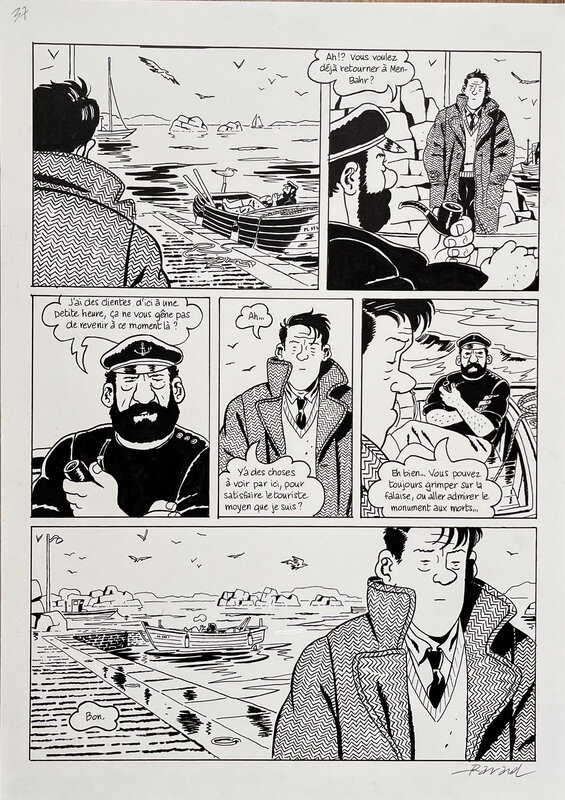 For sale - François Ravard, Jacques Tardi, Léo Malet, Planche originale Nestor Burma - Comic Strip