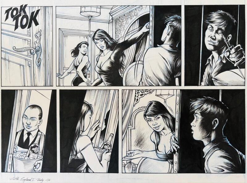 Thomas Du Caju, Jean-Claude Van Rijckeghem, Little England « Ruby » - Planche originale 13.A - Planche originale