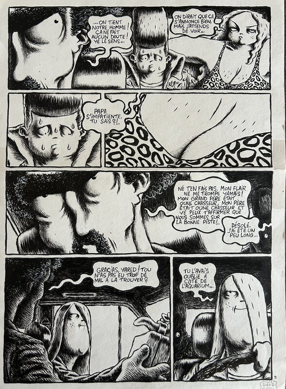 Cren, Dérapage, planche n°9, 2005. - Comic Strip