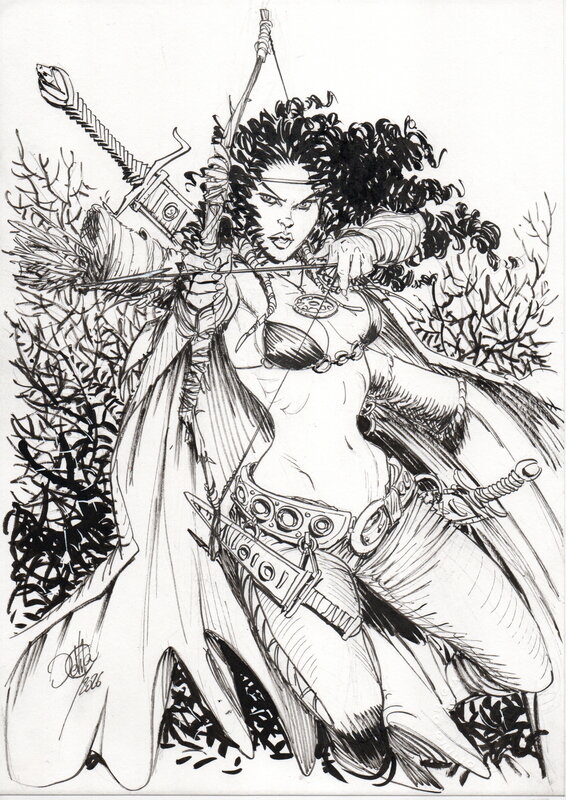 For sale - Giulio De Vita, Kriss de Valnor archere - Original Illustration