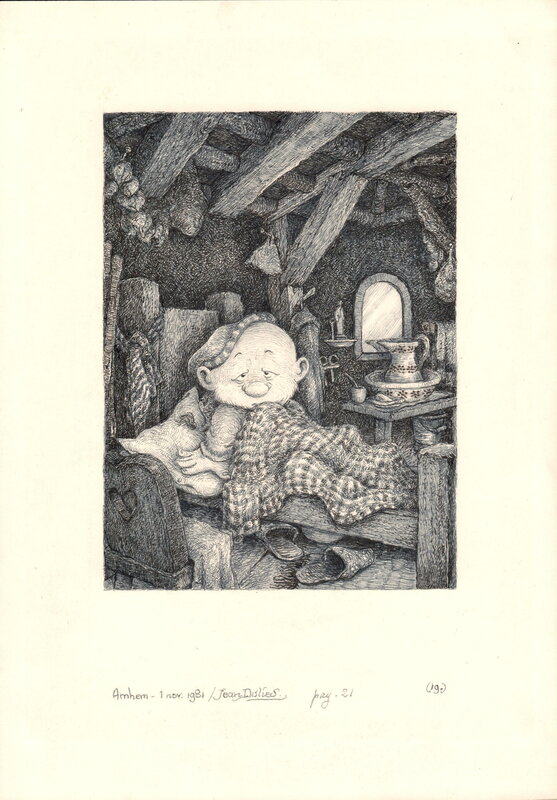 Jean Dulieu, Orginele tekening uit Paulus en het draakje - Planche originale