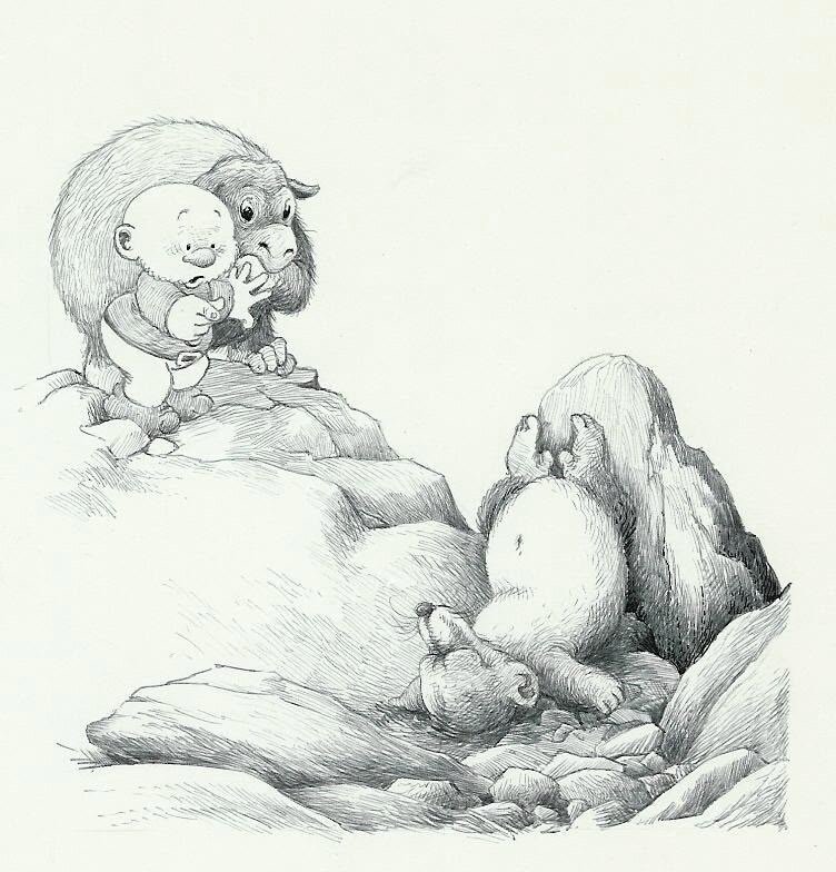 Jean Dulieu, Original drawing Paulus en Ploumanac - Comic Strip