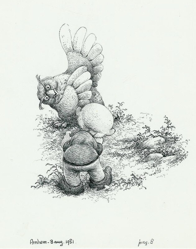 Jean Dulieu, Original drawing Paulus en Ploumanac - Comic Strip