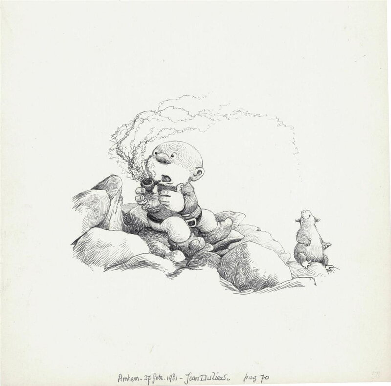 Jean Dulieu, Original drawing Paulus en Ploumanac - Comic Strip