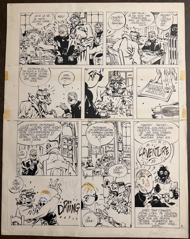 For sale - Denis Bodart, Yann, Célestin Spéculoos - Les Affreux - Planche 2 * 8 mai 1987 - Comic Strip